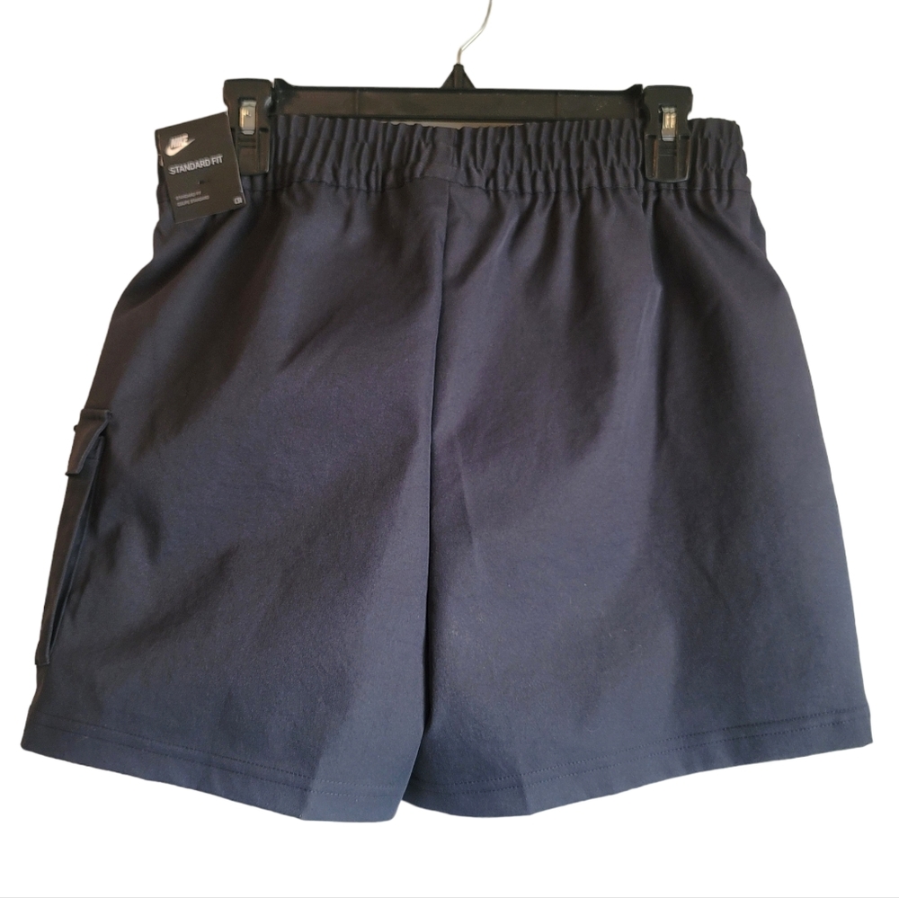 Women's Nike Sportswear Swoosh High Rise Cargo Shorts, Black - Medium - Picture 5 of 12